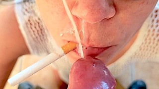 Smoking after BlowJob with Cum in My Mouths