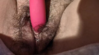 Nikki fucks her wet and creamy pussy with vibrator