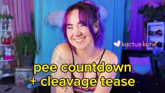 compte à rebours pipi + tease décolleté (VIDÉO COMPLÈTE)