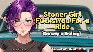 Stoner Girl Pays For a Ride With Sex [Public] [Road Head] [Creampie Ending]