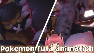 Mawile from Pokemon eats busty Futanari girl's cock (Poxygon animation) - Jazziuu