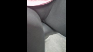 Cameltoe workout in strakke legging