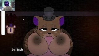 Survivre à cinq nuits chez FuzzBoob - Branlette espagnole, pipe, sexe vaginal et anal (Parodie NSFW)