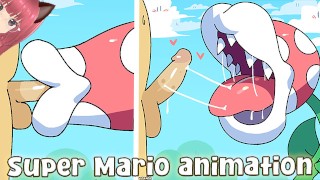 Piranha Plant zuigt Super Mario's lul en slikt al zijn sperma (Lilm00nie Animation) - Jazziuu
