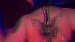 Playboy biiyla blue twerking bts sesja zdjęciowa, gruba niebieskowłosa kobieta