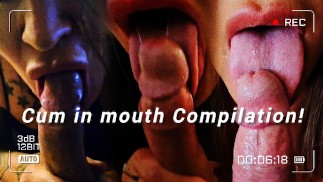 [4K] Cum in Mouth Compiliation! Deepthroat and cum dripping!