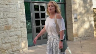 Public See Through Bouncing Boobs and Visible Nipples and Areolas