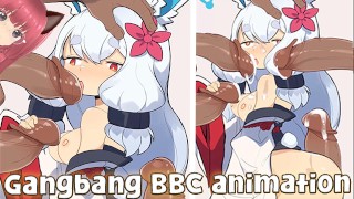Gangbang BBC à petite salope furry anime (Harriet Bunny animation) - Jazziuu