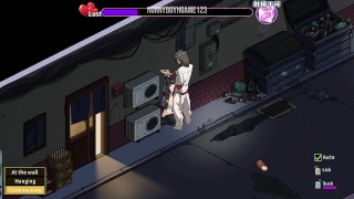 She was out of it, so I took her behind the shop for some fun (H-game Yakuza Rogue)