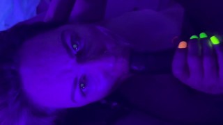 Black Cock Bull erupts his Load of cum on Hotwife’s Face; Tell Daddy what a Good Girl I Am