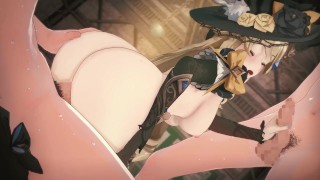 【原神】ナヴィアがたくさんの男達と集団セックスする3Dエロアニメーション。(なびあ1 Genshin Impact Navia gangbang. 娜维娅群交。)